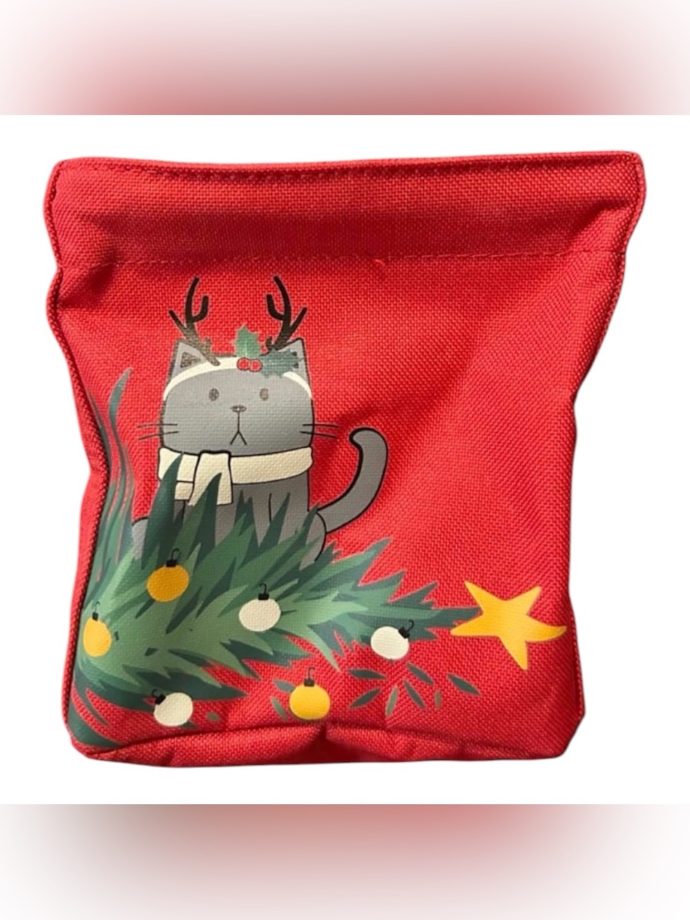 Thirty-One Red Canvas Tote with Green Strap